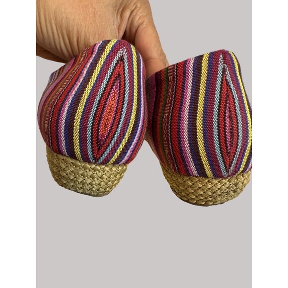 Beacon Women's Striped Multicolor Woven Step In Flats Sz 10N - Picture 15 of 15